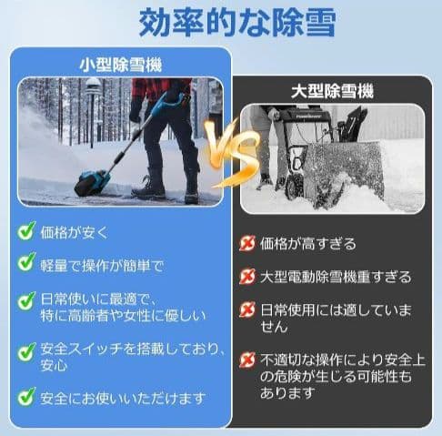 除雪機 電動 家庭用 電動スコップ 除雪器具 コードレス 除雪 軽量 操作簡単
