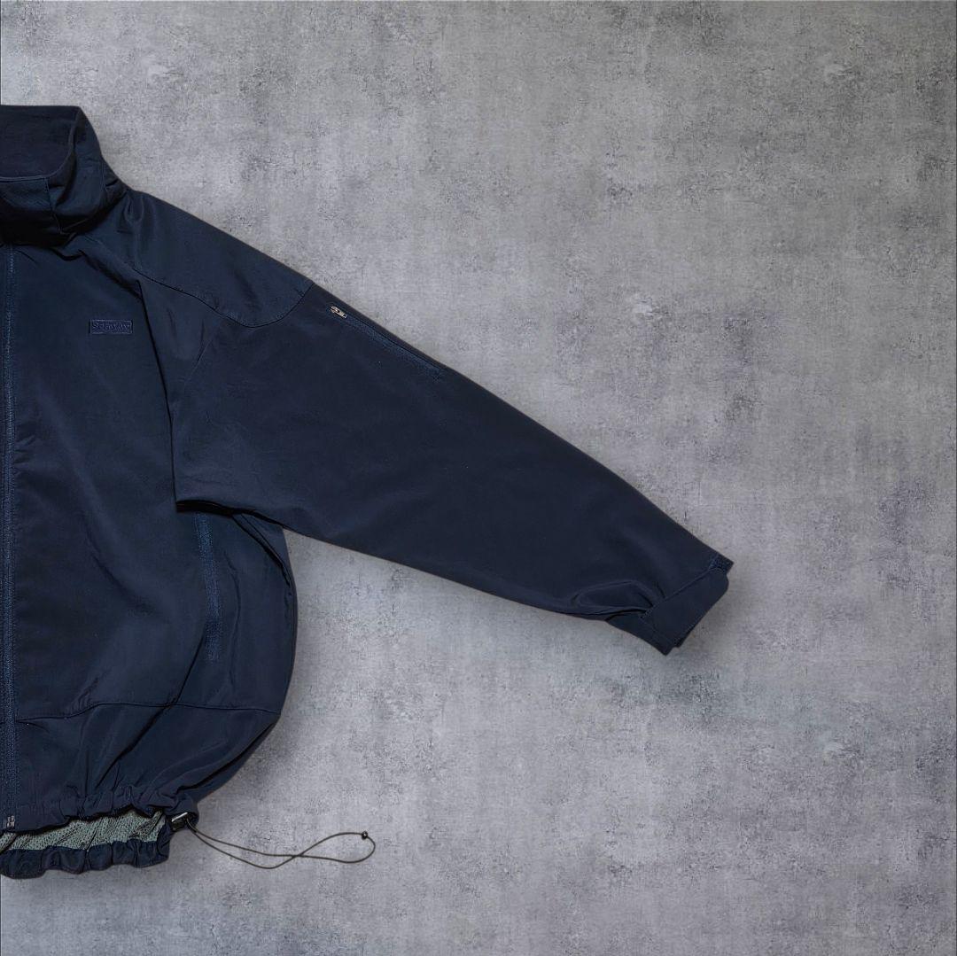 希少Tri-MountainソフトシェルジャケットSeaway企業ネイビードロコ