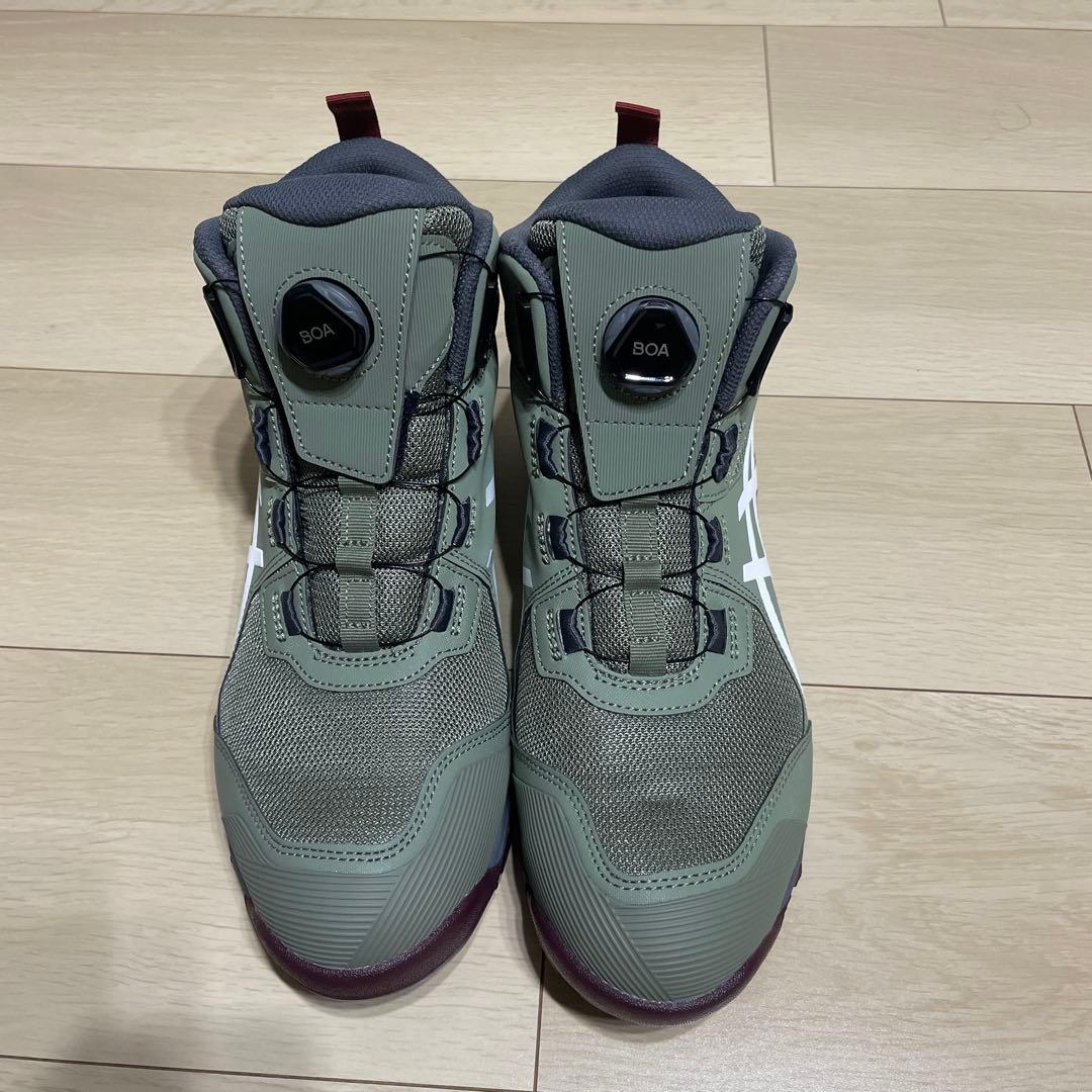 ASICS BOAシステム安全靴ハイカット オリーブグリーン27cm