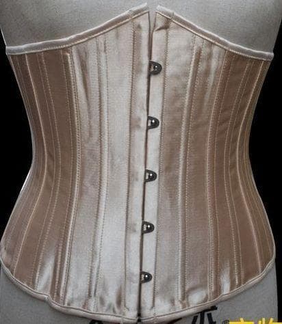 サイズL シャンパン 24本強化スチールボーン アンダーバスト コルセット