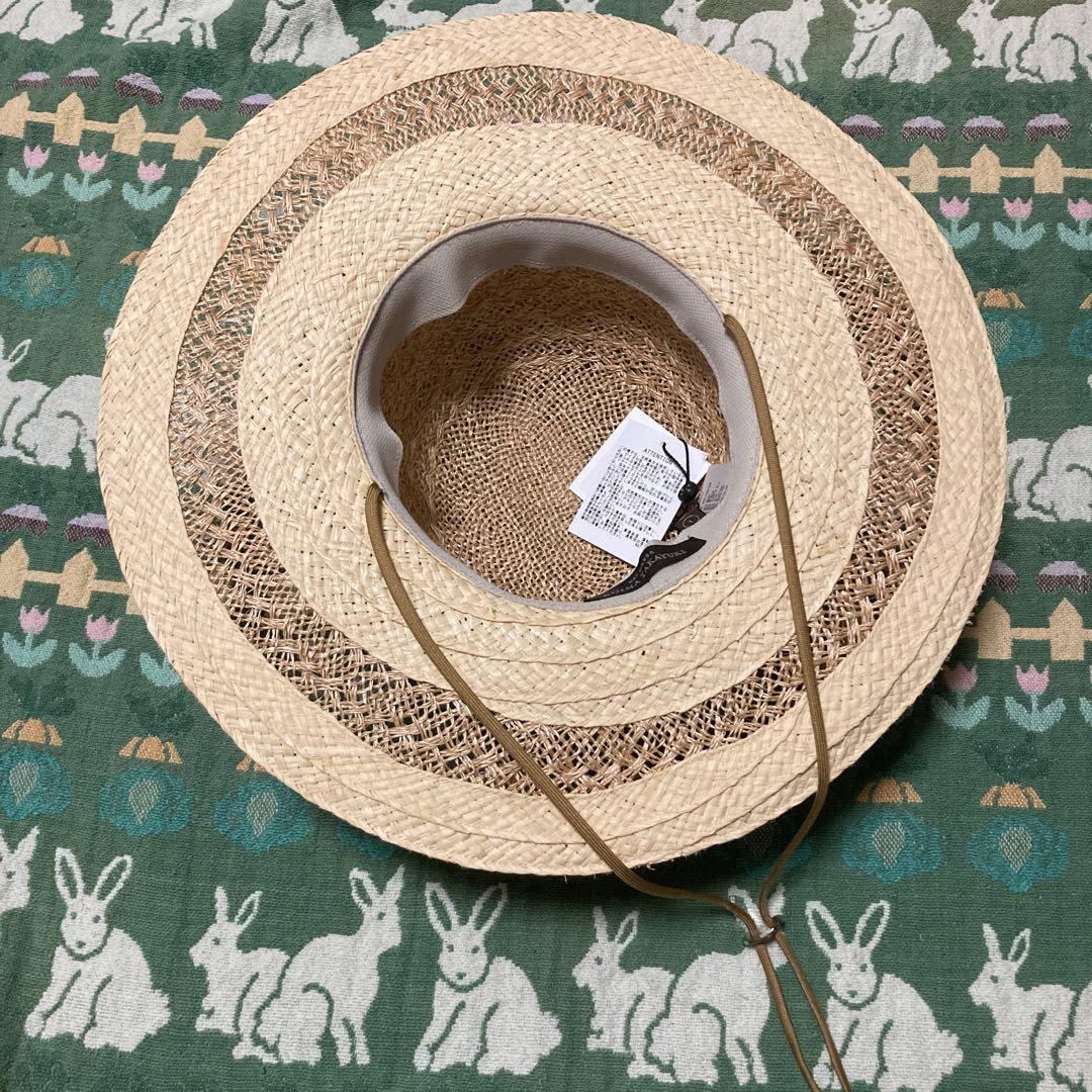 【新品タグ付】ラフィアハット　麦わら帽子　kijimatakayuki