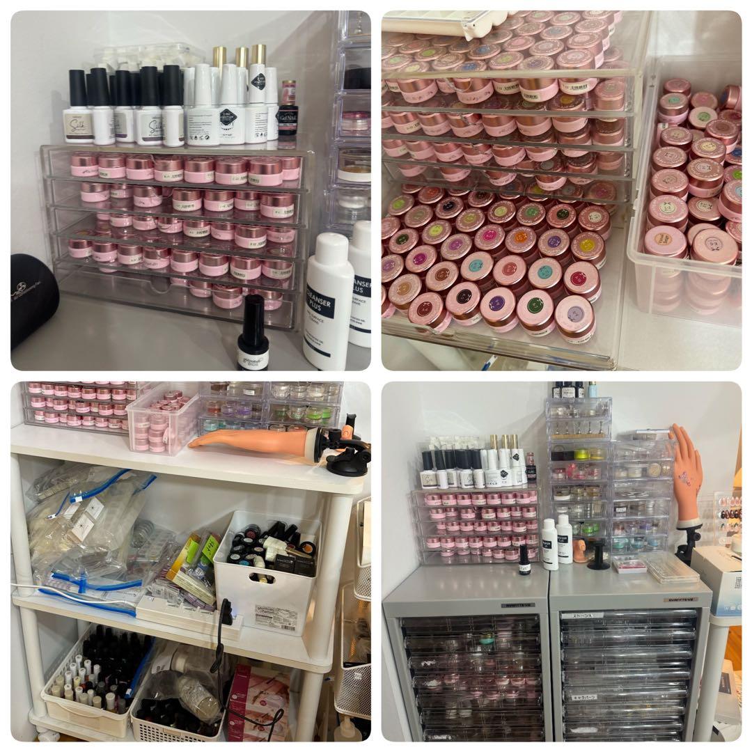 【りこ】業務用ネイル一式　ネイルサロン開業セット　新品多数有　ダンボール多