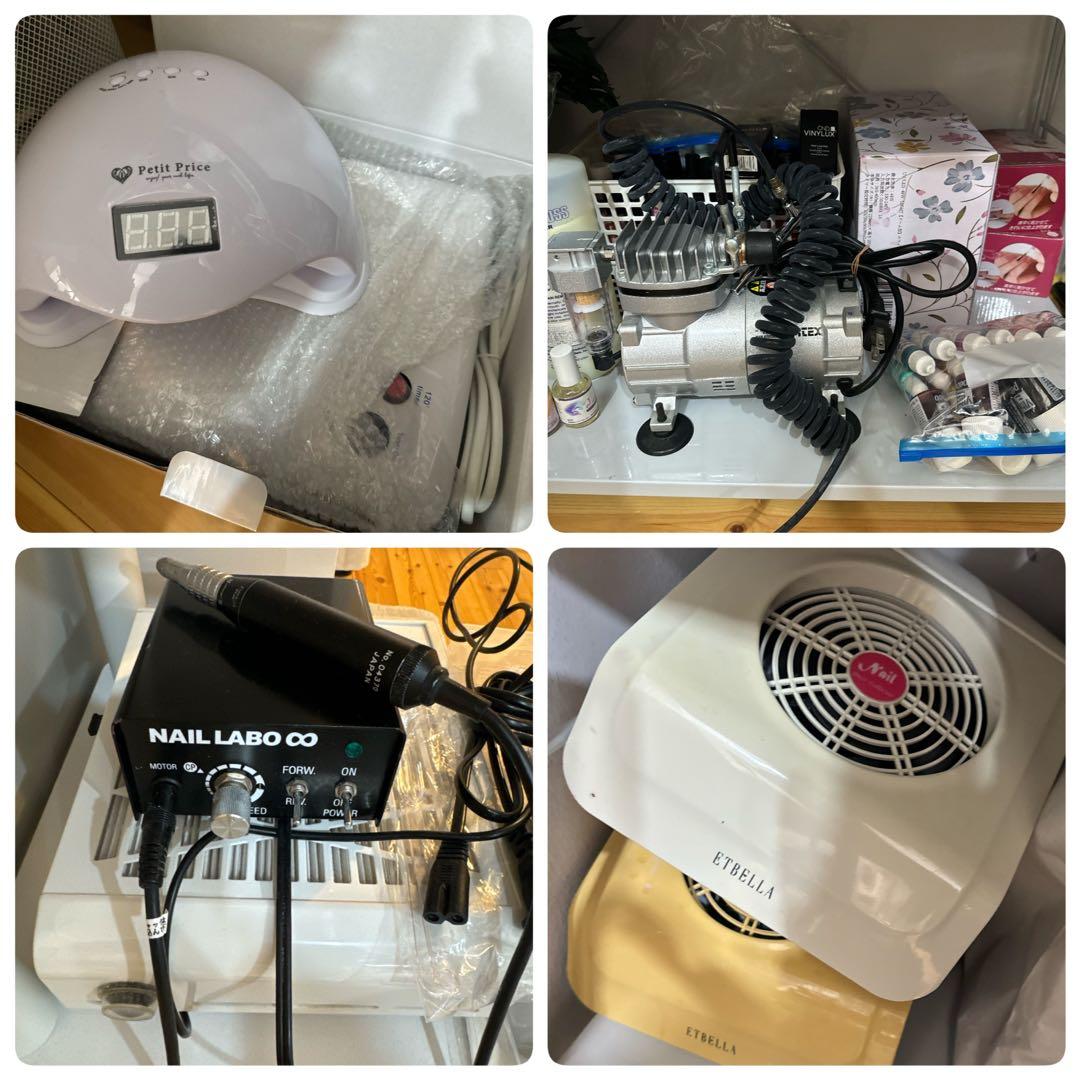 【りこ】業務用ネイル一式　ネイルサロン開業セット　新品多数有　ダンボール多