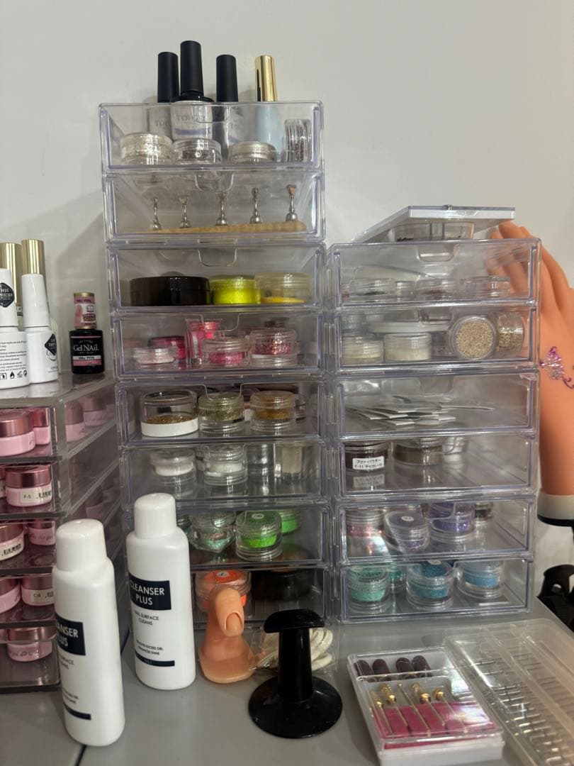 【りこ】業務用ネイル一式　ネイルサロン開業セット　新品多数有　ダンボール多