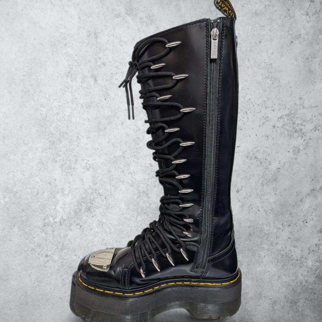 極美品 ドクターマーチン 1B60 LTT MAX UK4 ロングブーツ 厚底