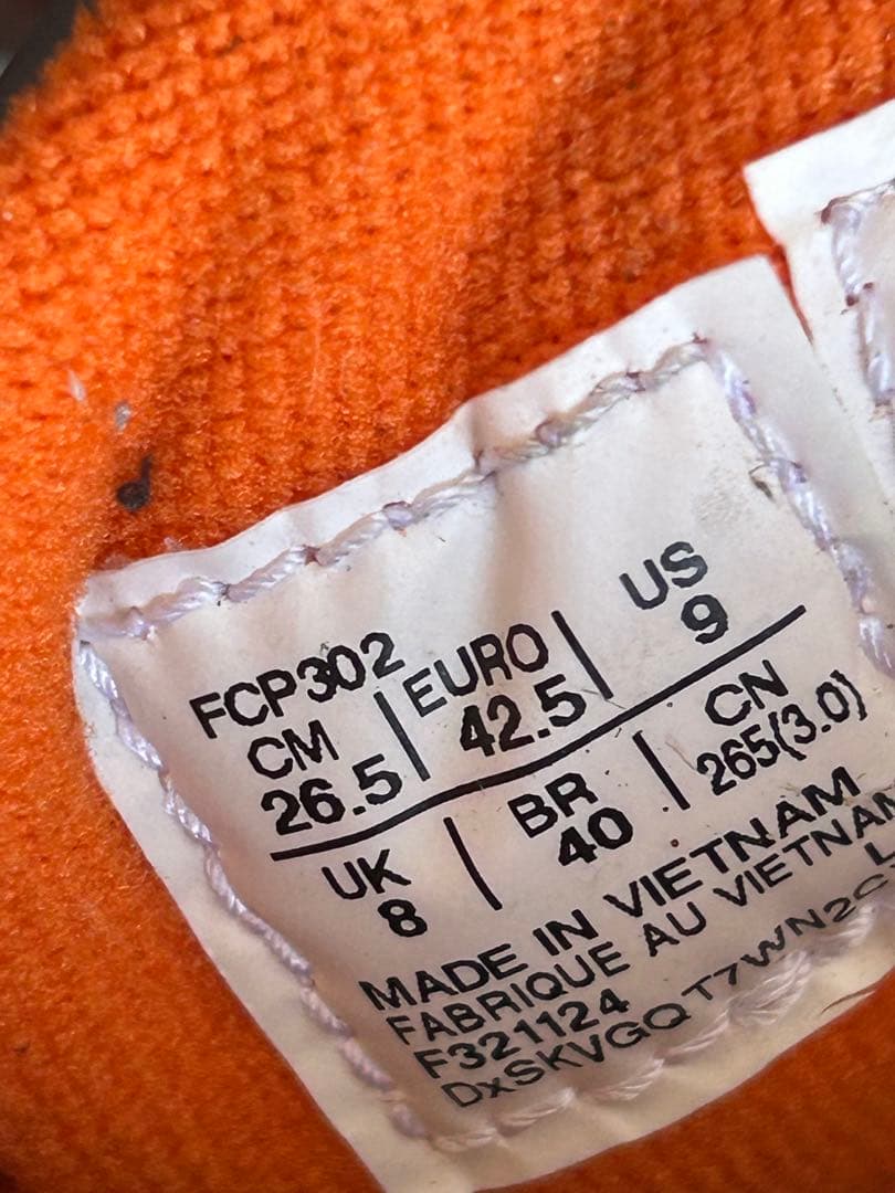 アシックス　asics 安全靴 26.5現場　職人グレー/オレンジ