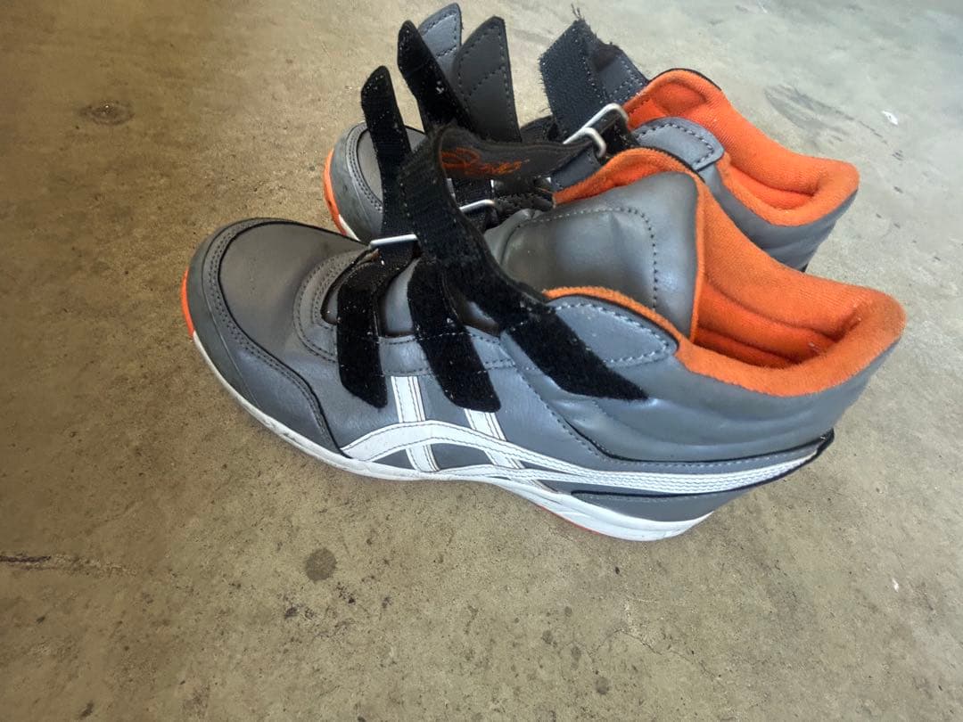 アシックス　asics 安全靴 26.5現場　職人グレー/オレンジ