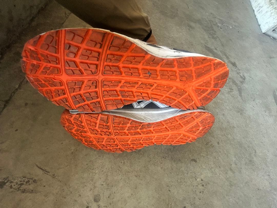 アシックス　asics 安全靴 26.5現場　職人グレー/オレンジ