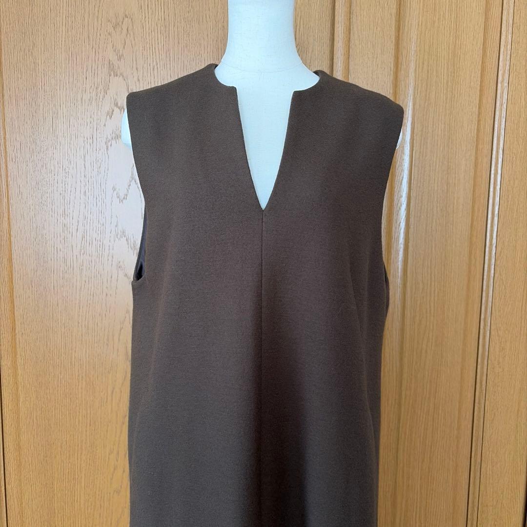 23区★今季物★ ウールミルドジャージー ボックスタック ジャンパースカート