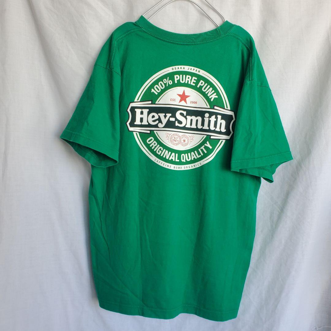 希少 HEY-SMITH Tシャツ XL バンドTシャツ ハイネケン グリーン