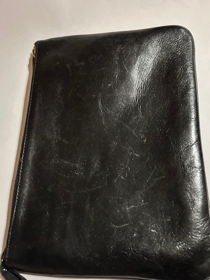 ジュンヤワタナベ　スタッズ装飾 黒 レザーポーチ