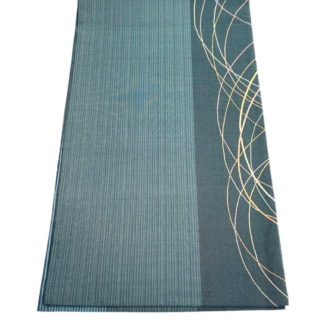 袋帯　スワトウ刺繍　相良刺繍　流線　縦縞　ドット　着物　102b d