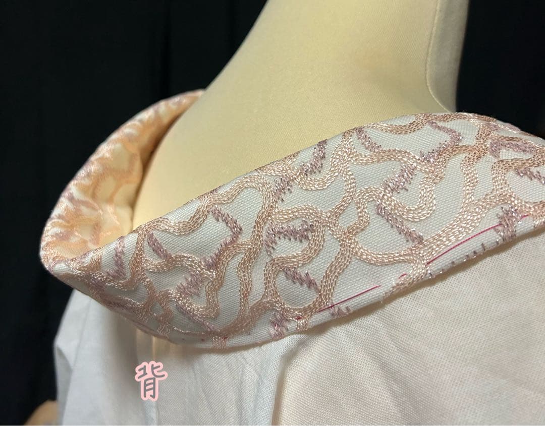 半襦袢　いちごいちえオリジナル　筒袖　簡易衣紋抜き付き