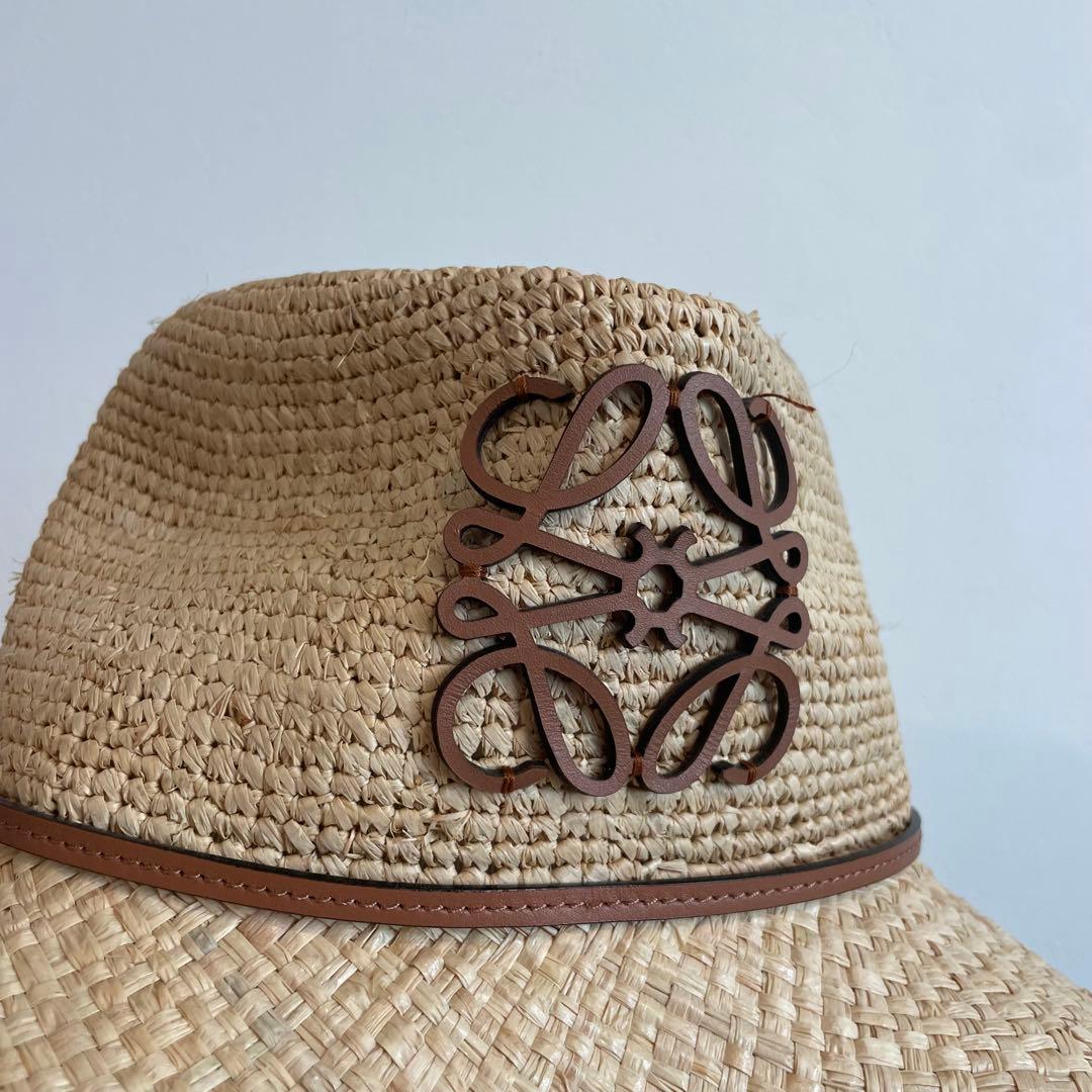 ロエベ×パウラズイビザ　カウボーイ フリンジ ラフィアハット◇59サイズ