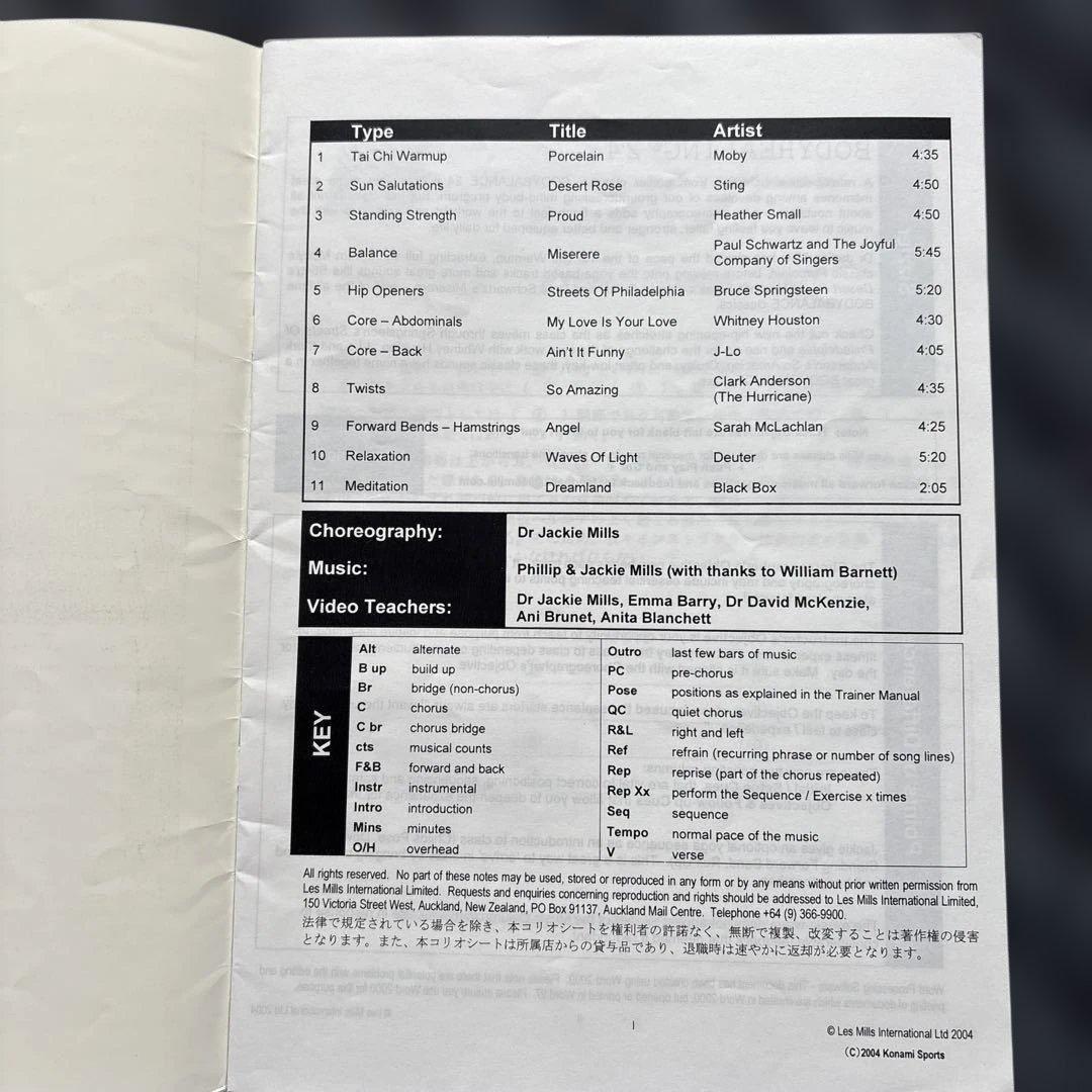 BODYBALANCE 24 DVD & CD&コリオシート