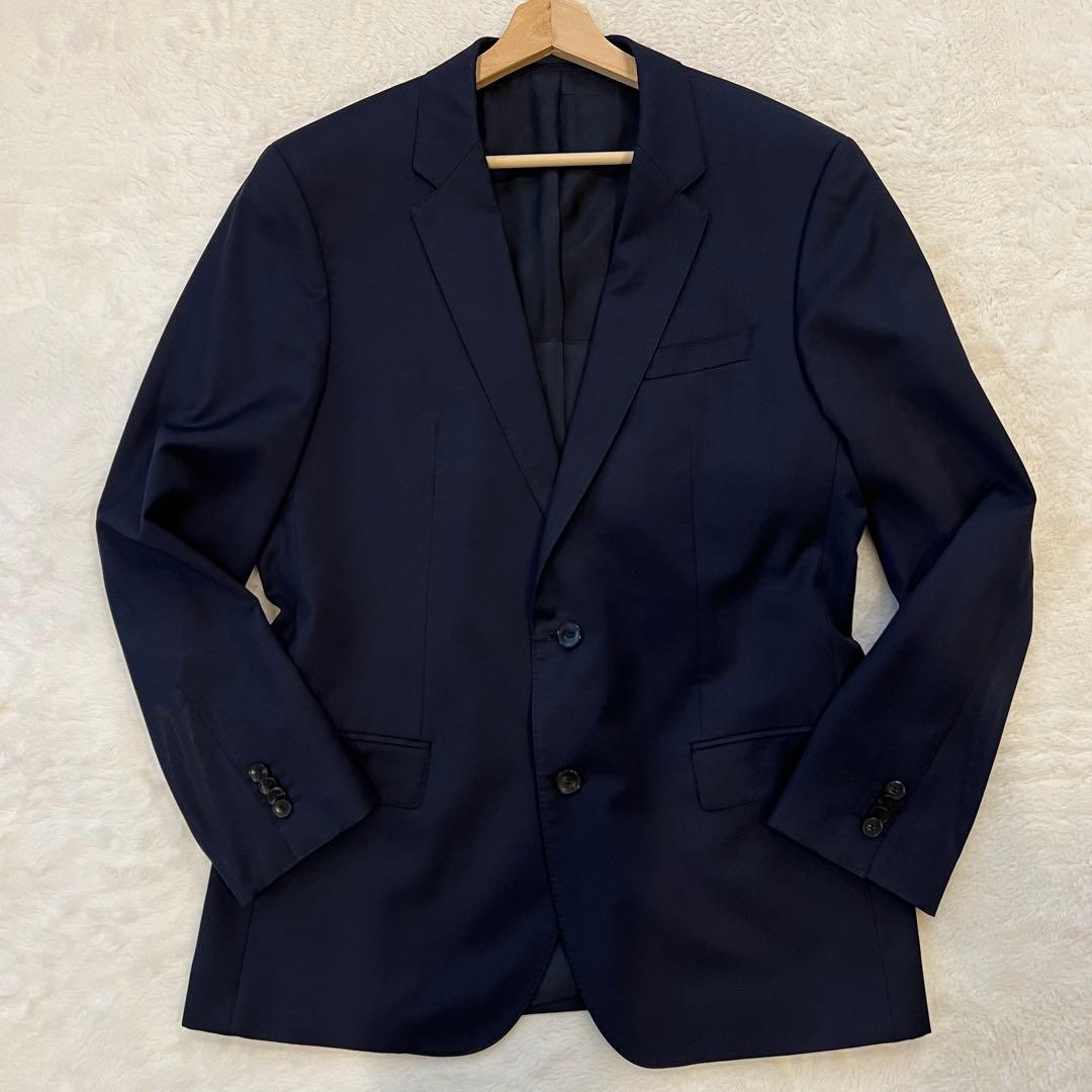 美品✨ヒューゴボス スーツ セットアップ 52 グアベロ Super120 紺