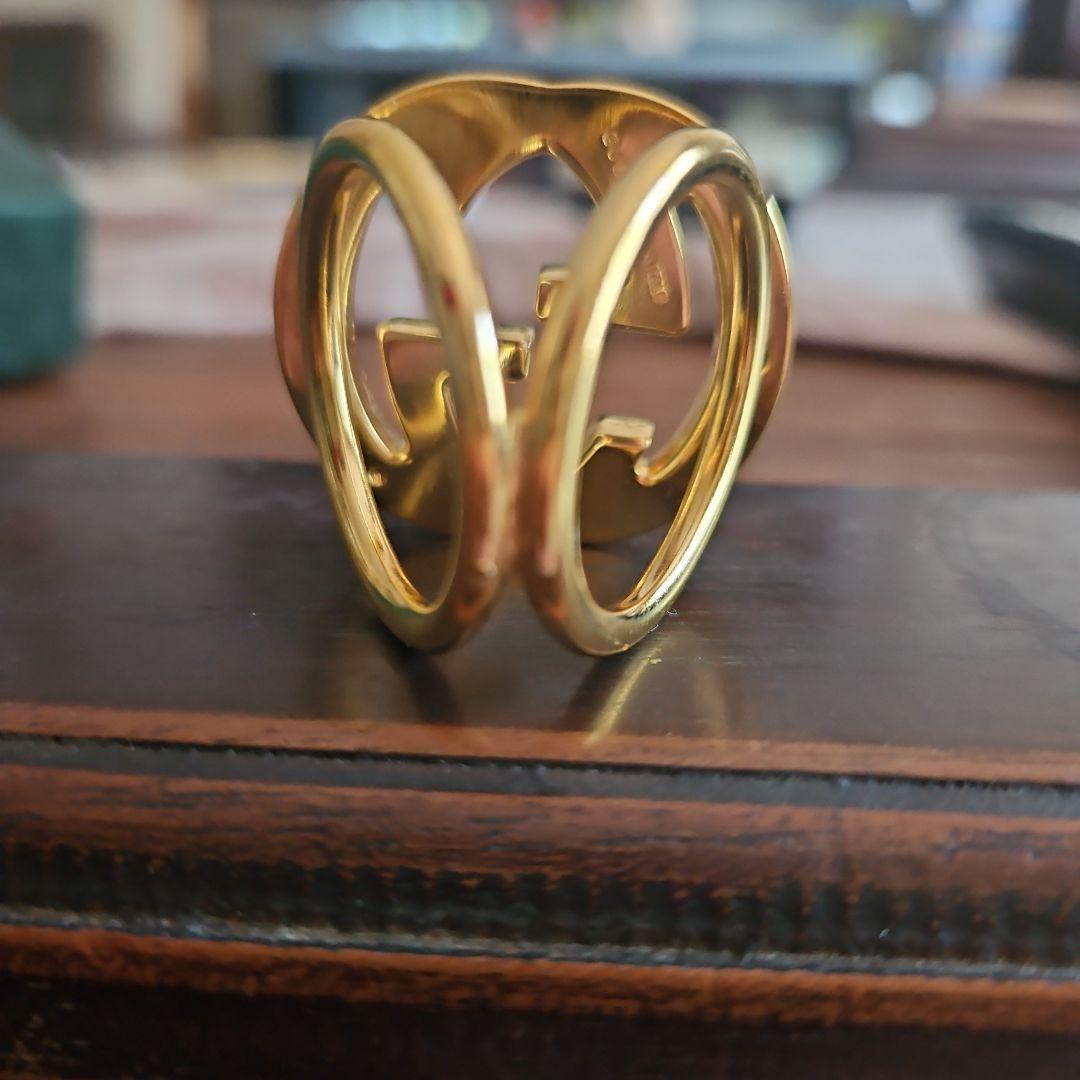 GUCCI ゴールド GGロゴスカーフリング