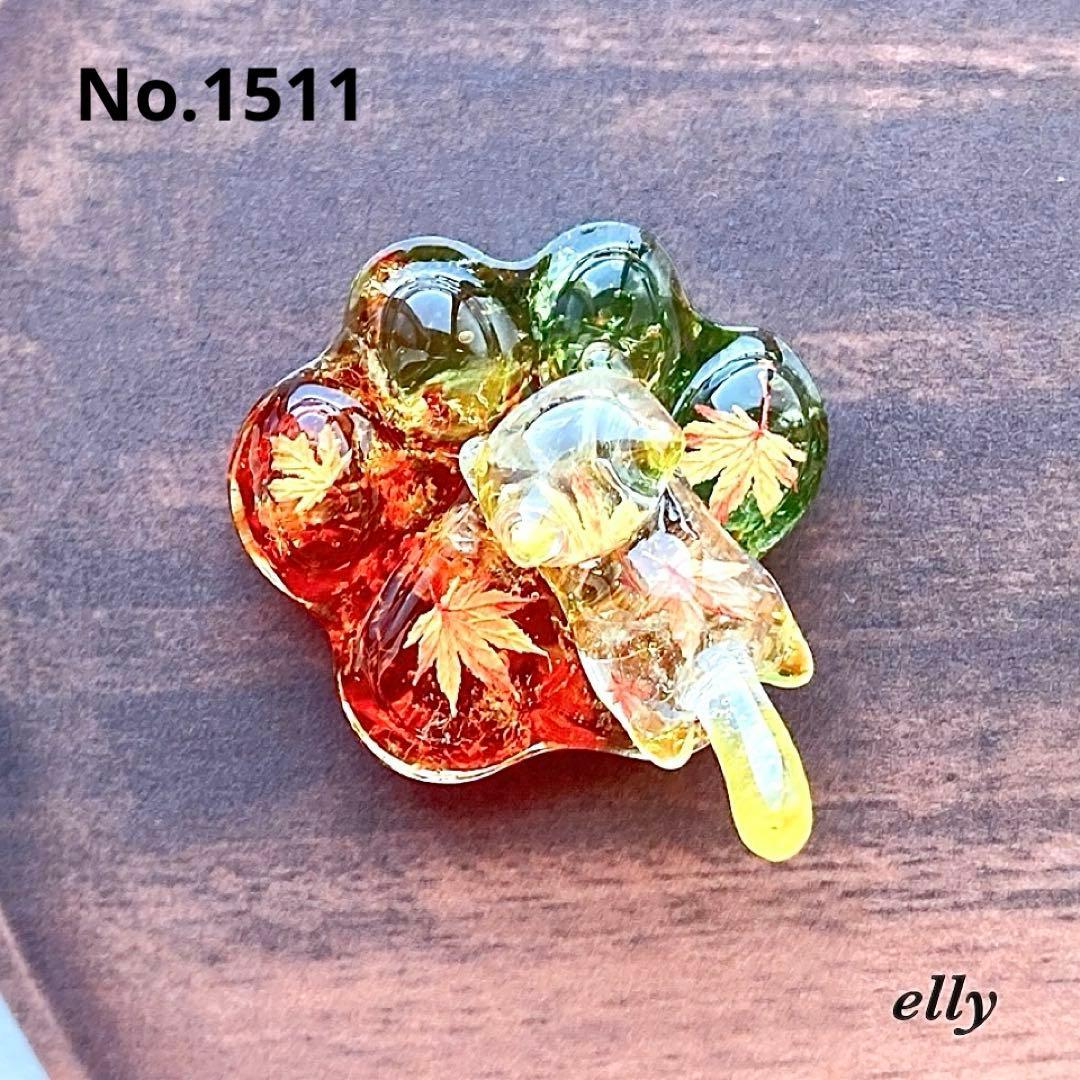 【ゼロ様】1511.天然石　琉球ガラス　楓　肉球　ジャンピング猫　レジン