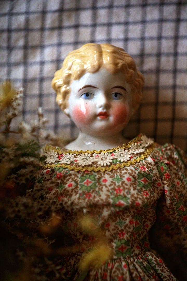 アンティーク チャイナヘッドドール ビスクドール ドイツ ブロカント