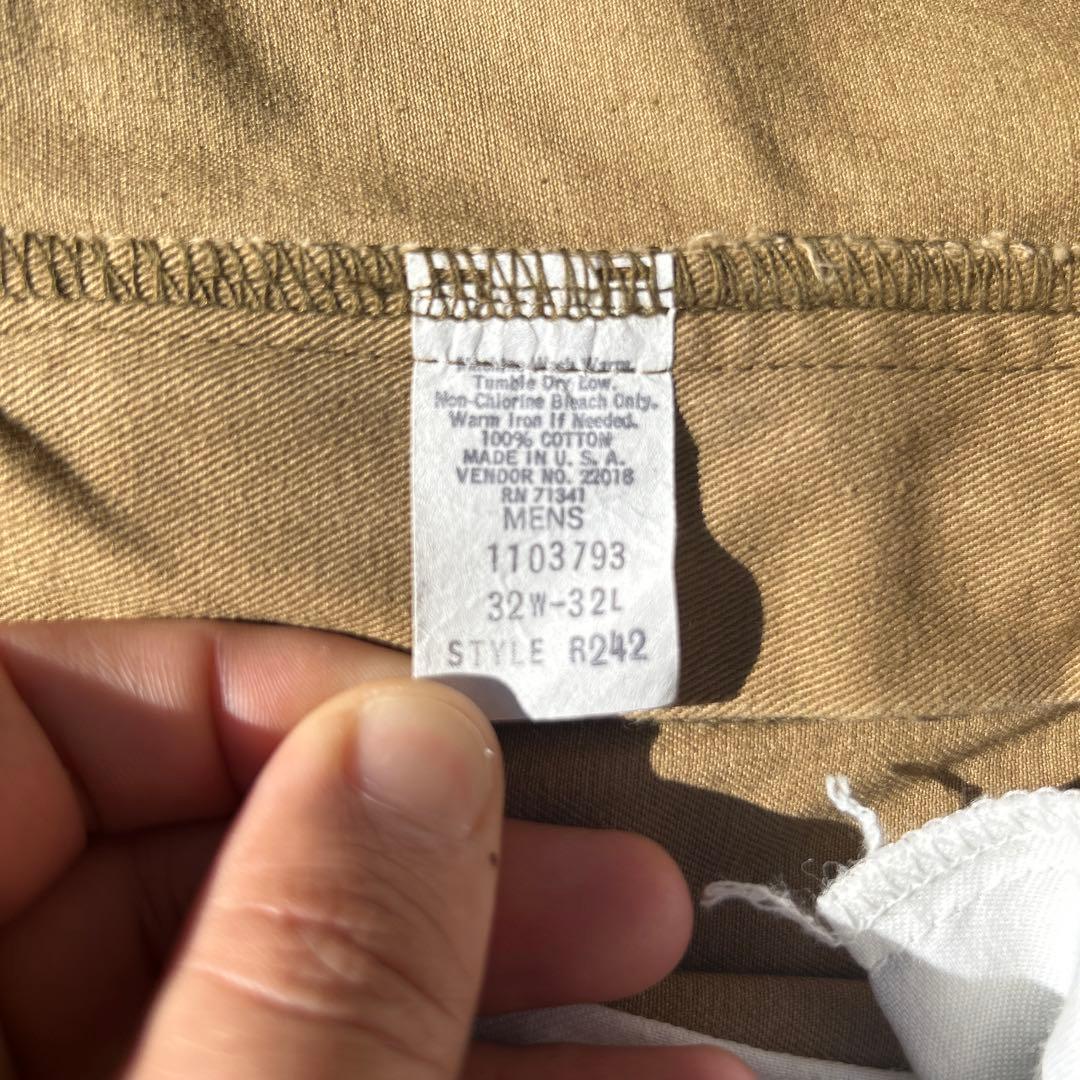32×32 USA製 80s llbean ツータック チノパTALONジップ