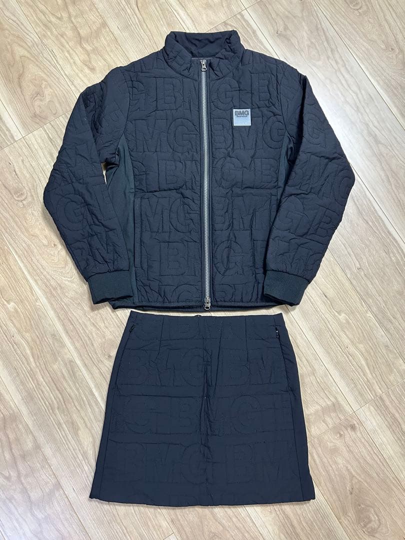 ビームスゴルフレディースウェアキルティング中綿ブルゾンスカートブラック