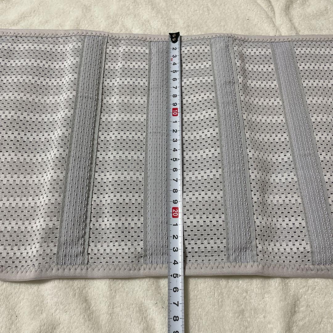 コルセット 腰椎サポーター グレー XL メッシュ生地 腰痛予防