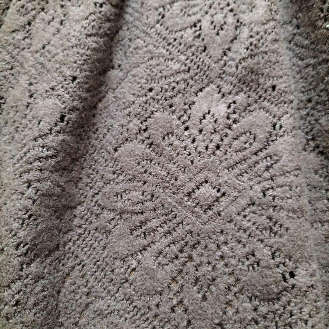 LIZLISA ダークブラウン ベルベット 七分袖 ベロア切替え フレアスリーブ