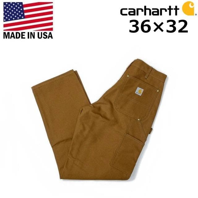 カーハート ワークパンツ US購入 ダブルニー(36×32)茶 181218