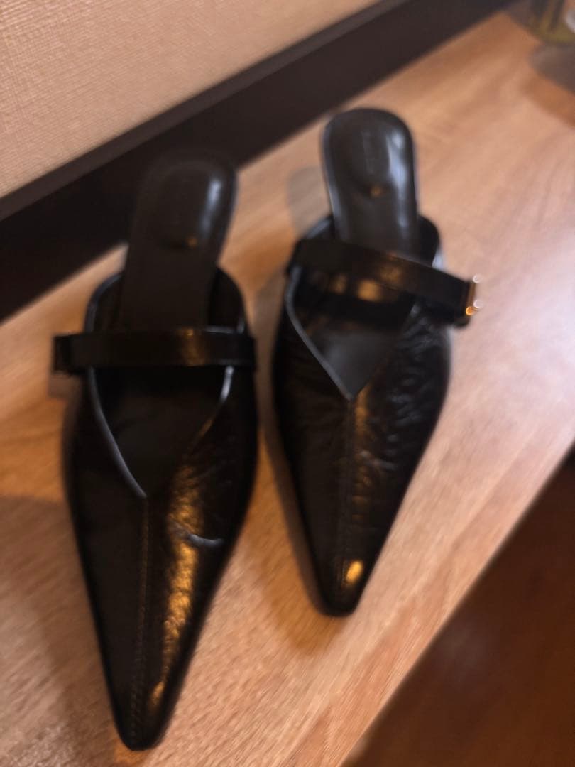 Studio Doe 2 ways Pointed Mules ブラック
