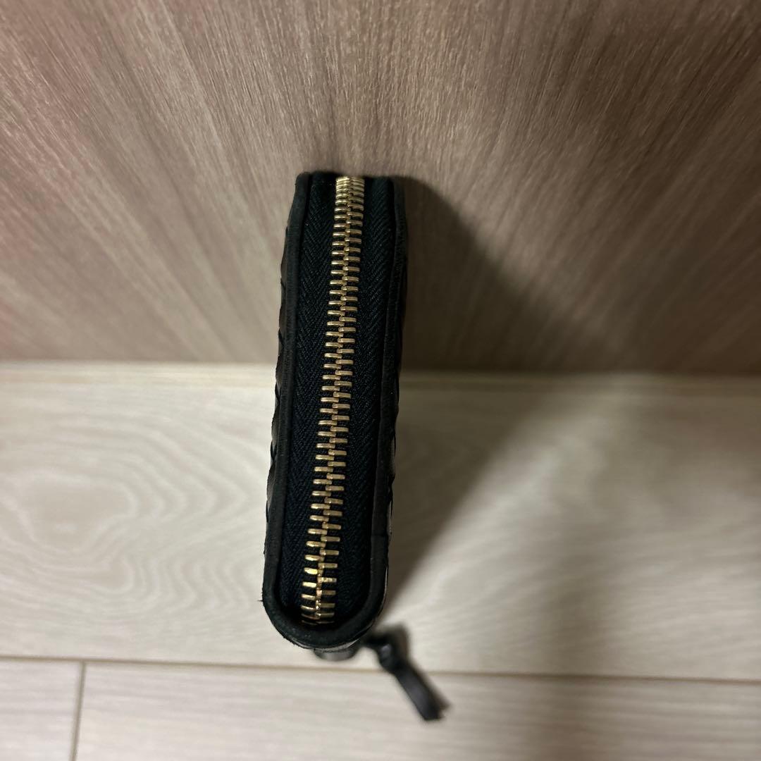 Bottega Veneta ブラックレザー長財布