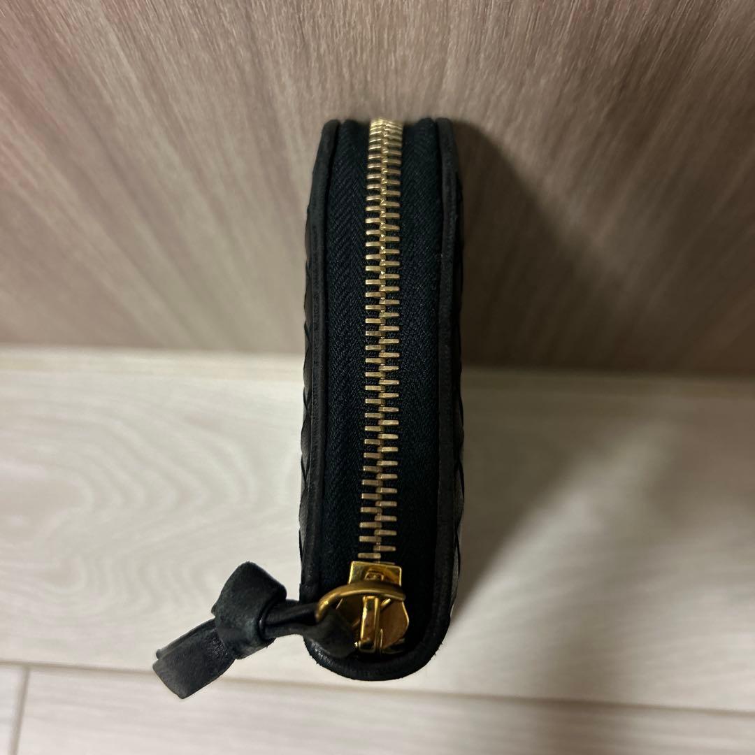 Bottega Veneta ブラックレザー長財布