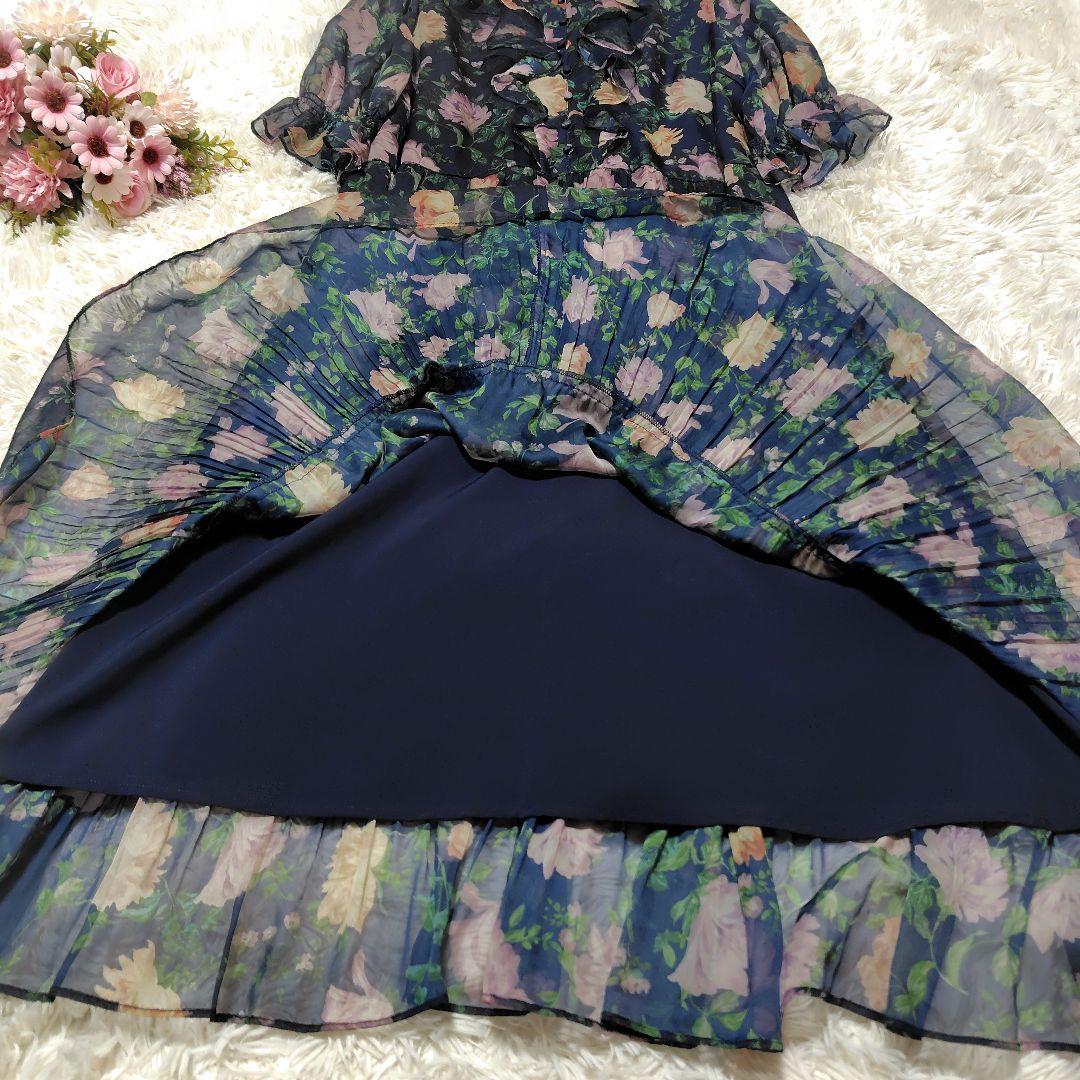 【未使用級♡2025モデル】希少46 ローズティアラ　フラワープリントワンピース