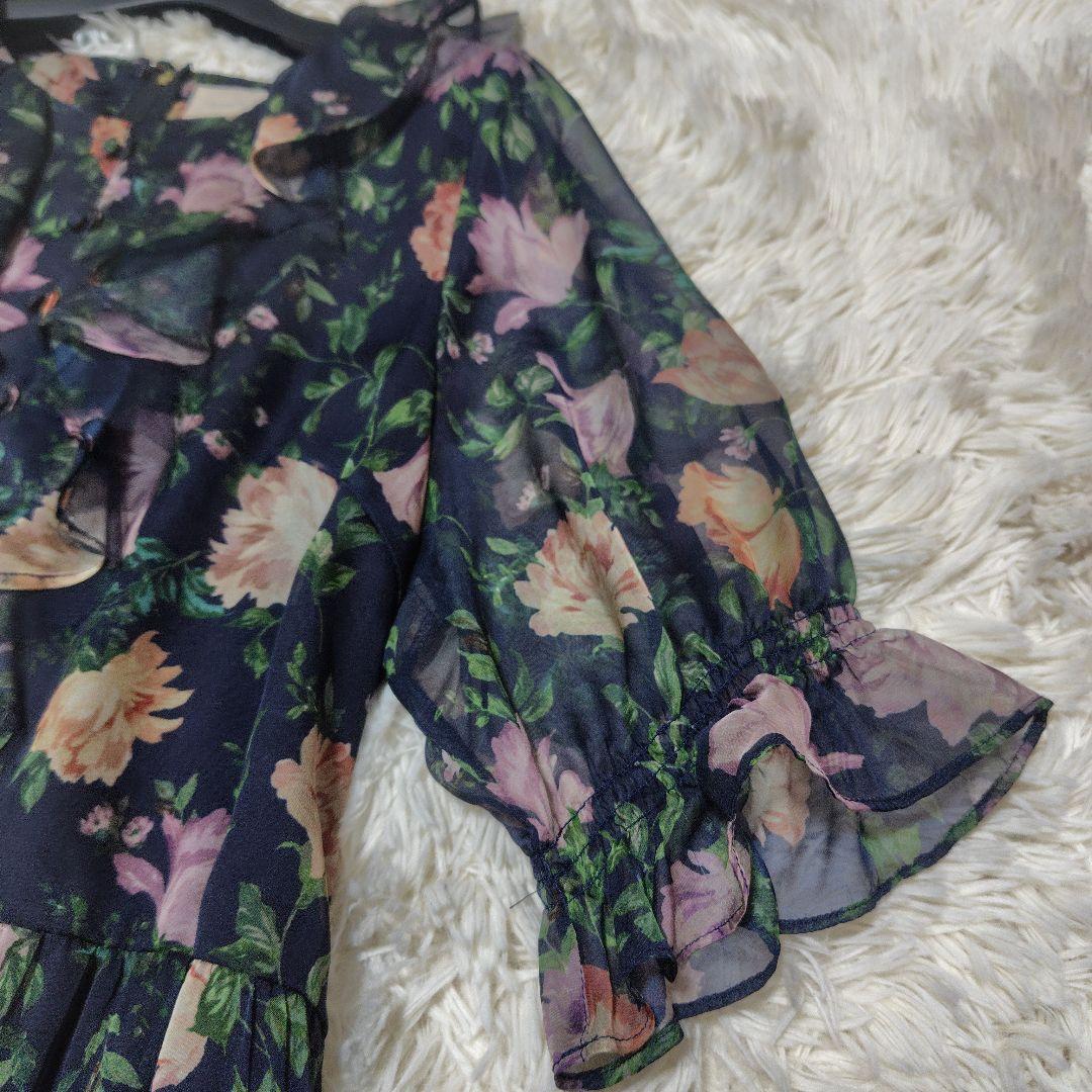 【未使用級♡2025モデル】希少46 ローズティアラ　フラワープリントワンピース