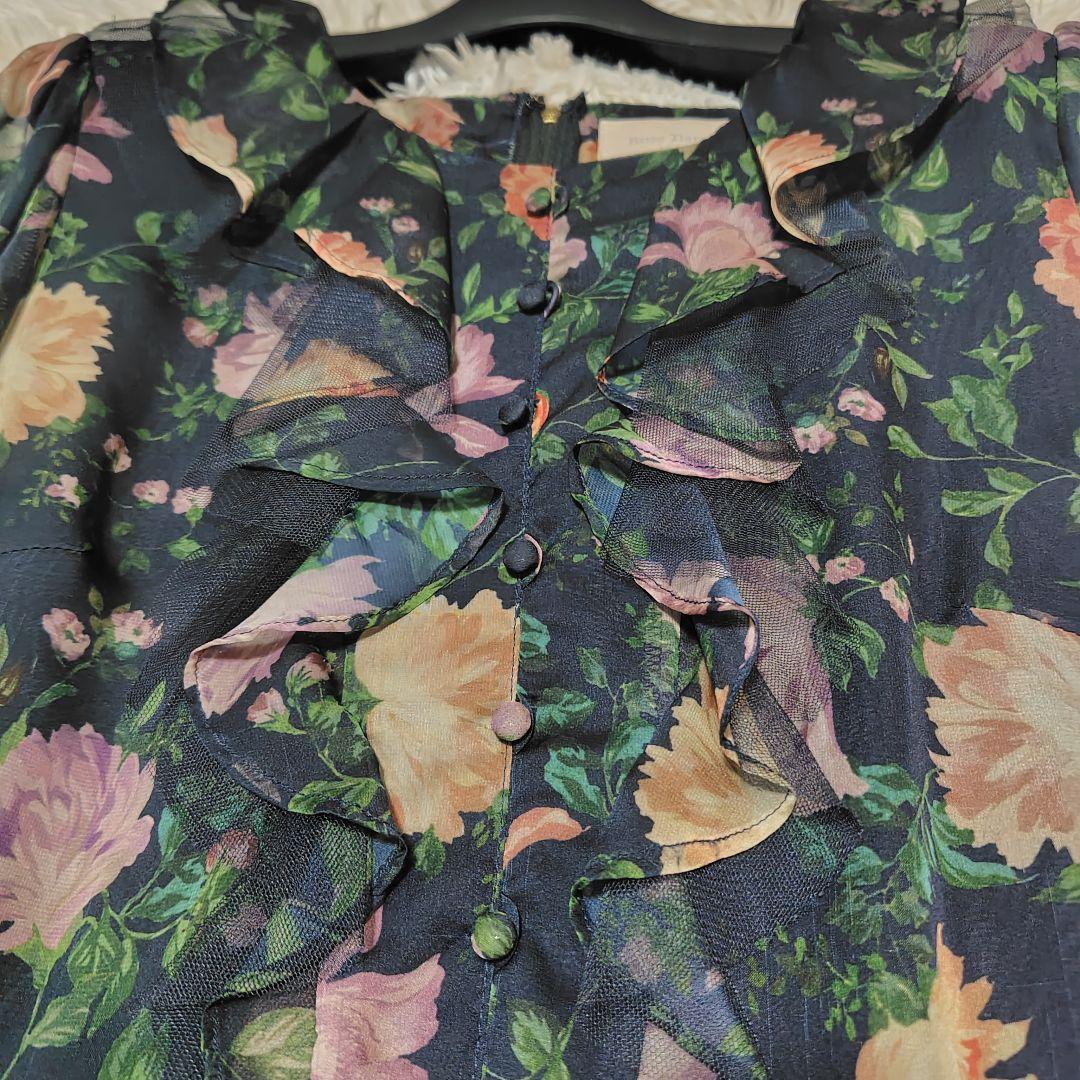 【未使用級♡2025モデル】希少46 ローズティアラ　フラワープリントワンピース