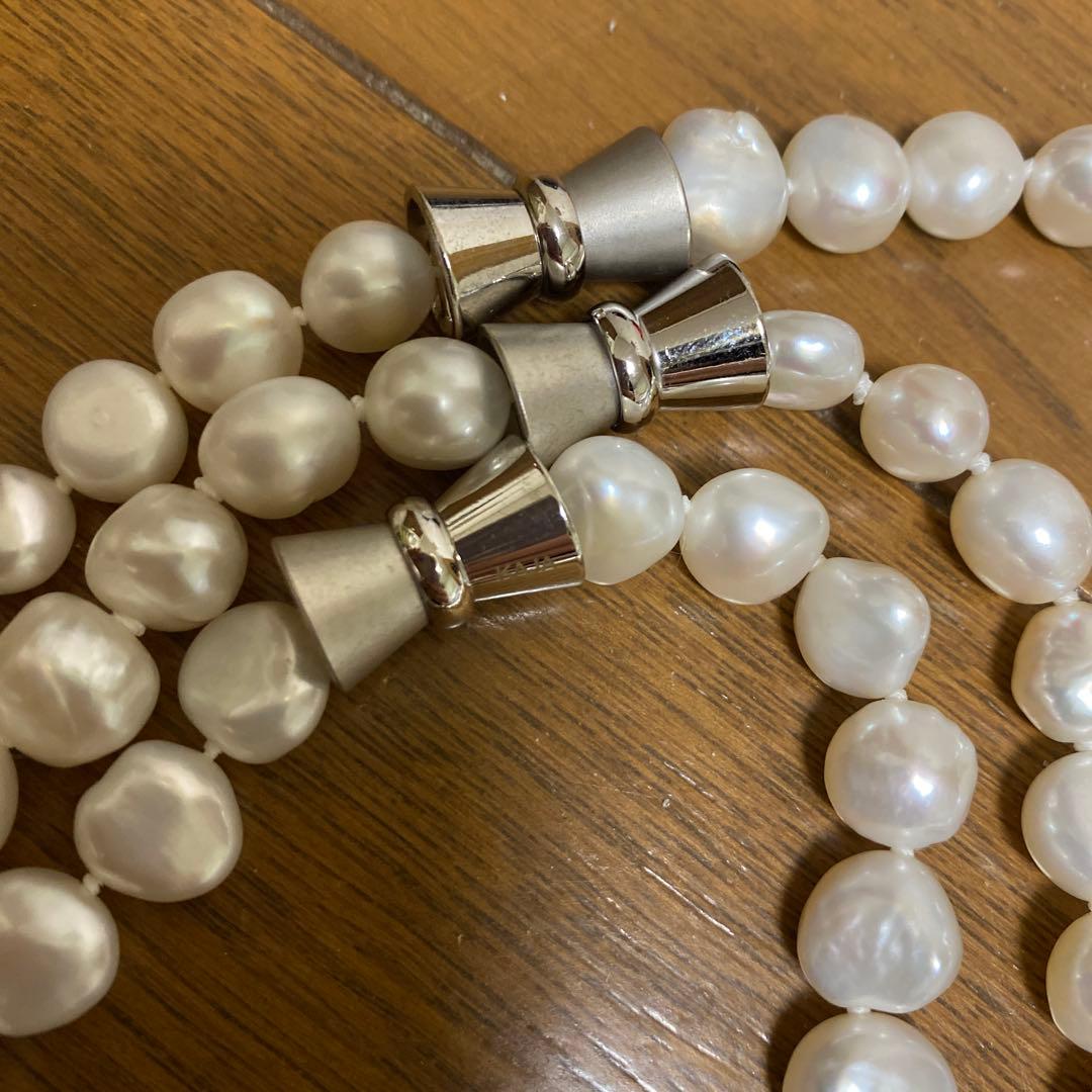 カジャビジュー　パールネックレス　3連　マグネット式　kaja bijoux