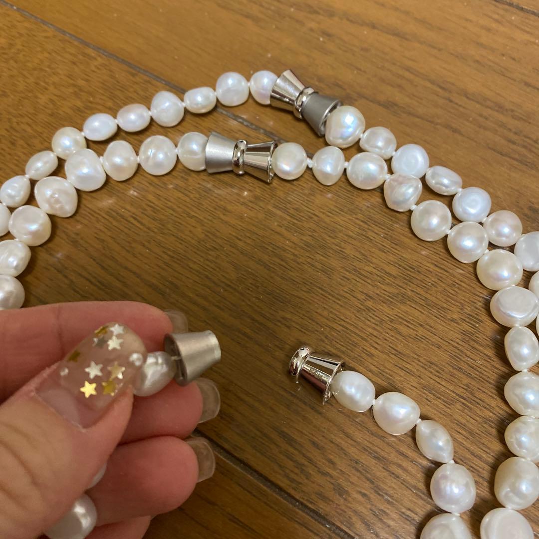 カジャビジュー　パールネックレス　3連　マグネット式　kaja bijoux