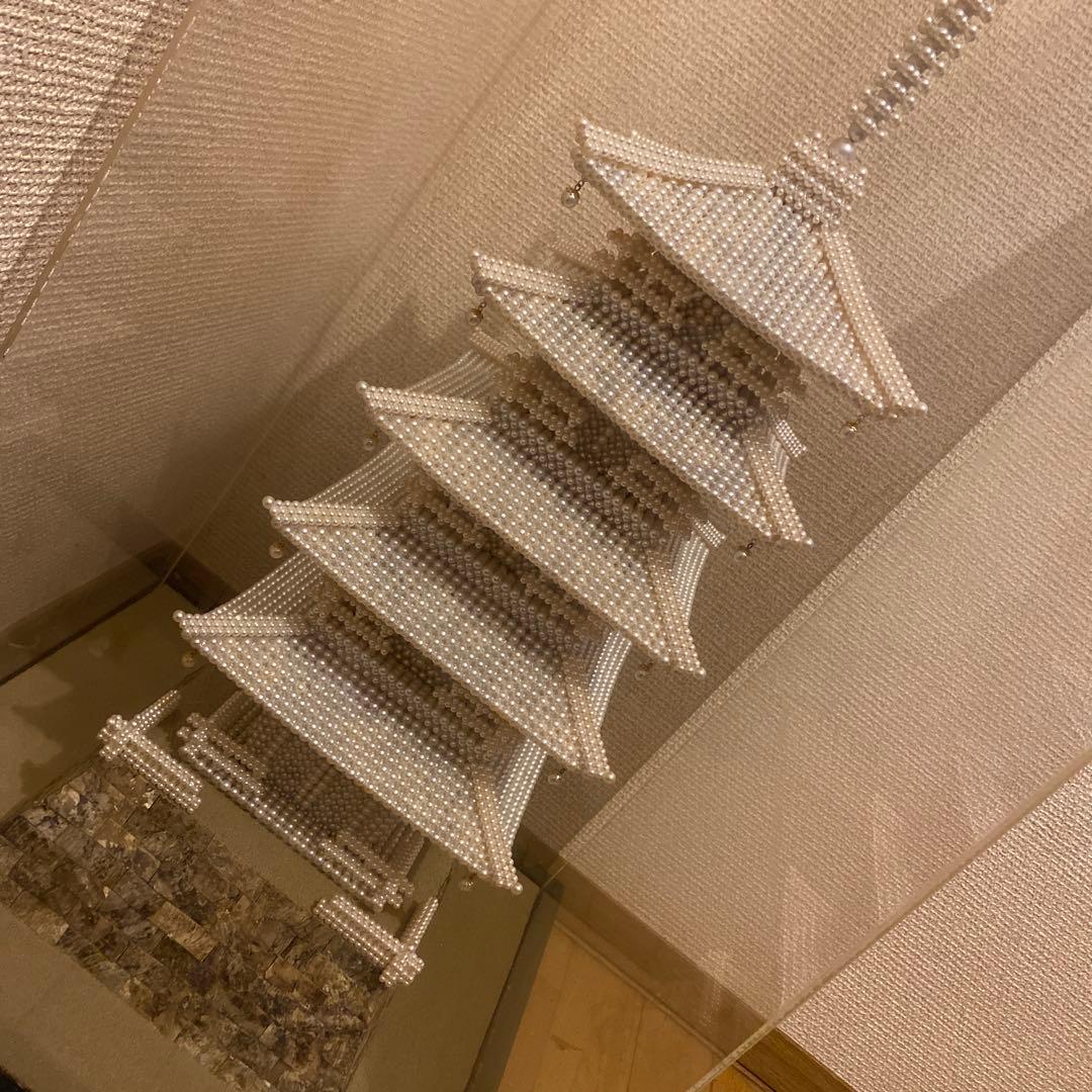 五重塔模型 透明ケース付き 約83センチ