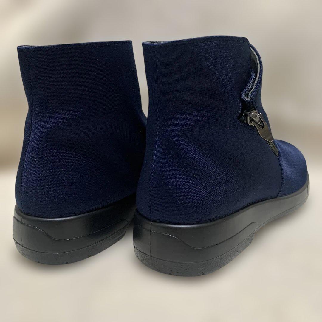 【新品未使用】アサヒシューズ トップドライ　ゴアテックス　ヒールブーツ　ネイビー