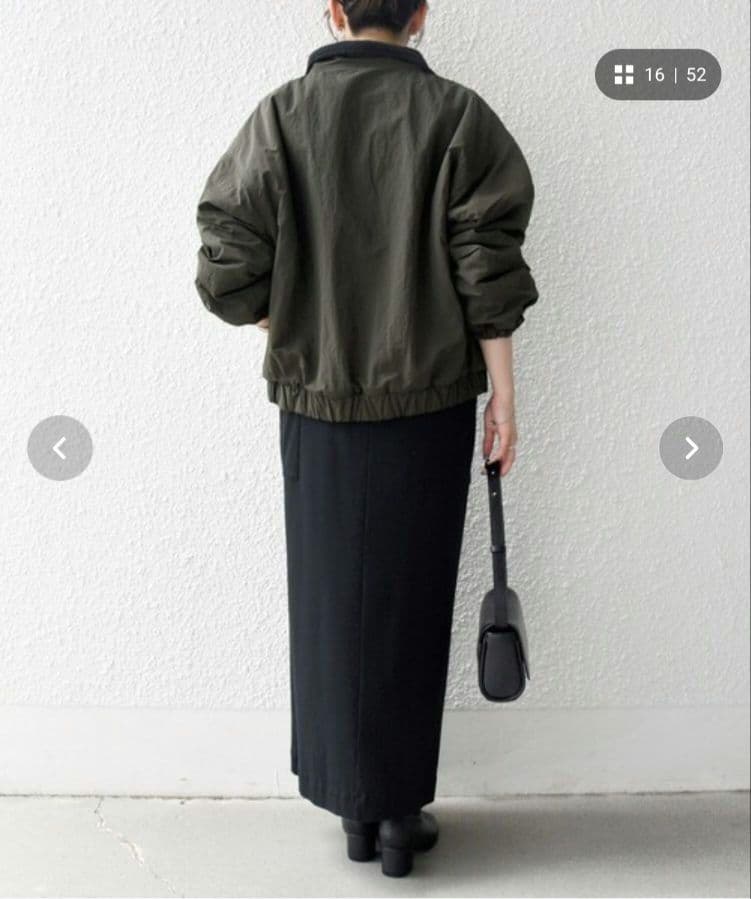 SHIPS any ナイロン リバーシブル スタンドカラーショートブルゾン