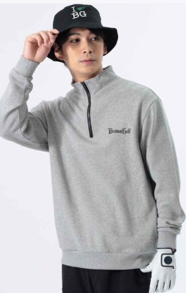 ★美品★BEAMS　GOLF　裏起毛ハーフジッププルオーバー　　サイズ　L