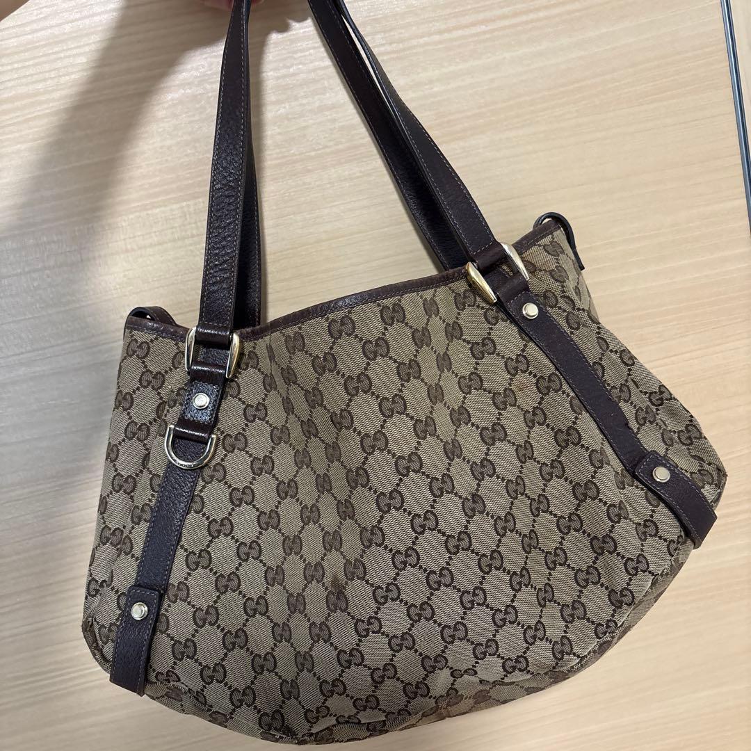 GUCCI GGパターン ハンドバッグ ベージュ/ブラウン