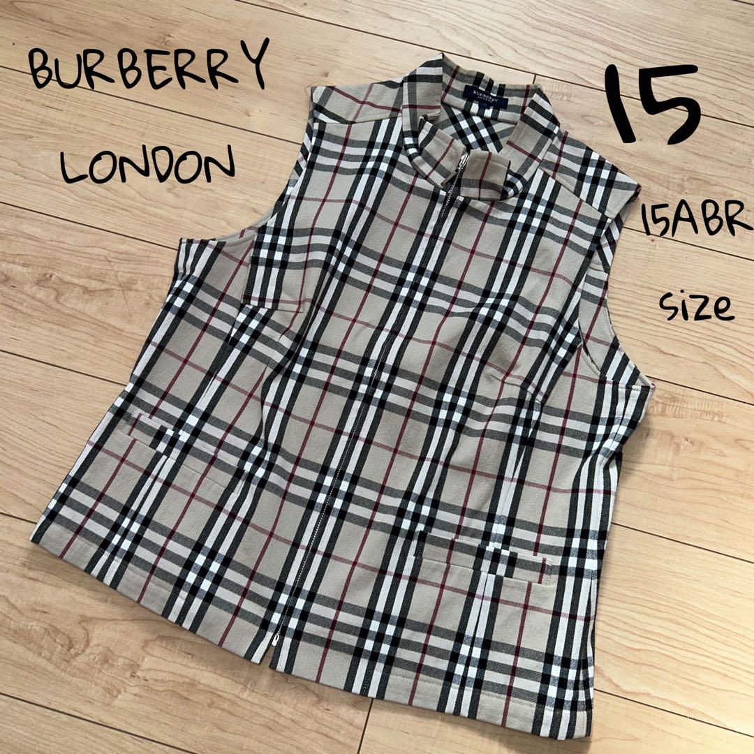 バーバリーロンドン　ノバチェック　ベスト　大きいサイズ　15