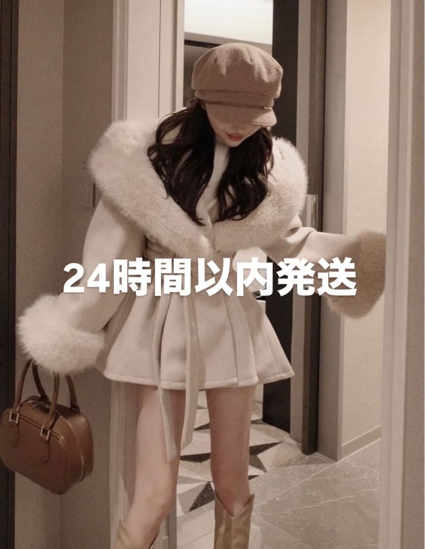 ダーリッチ　Darich　ウエストベルトプリンセスラインコート　ベージュ