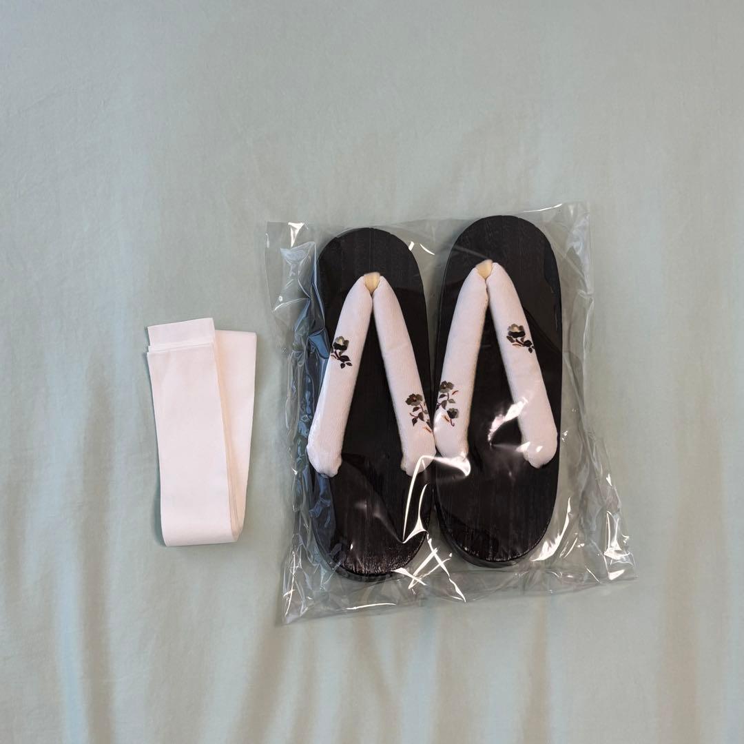 【美品】Dita「泡沫の花しらべ」浴衣5点セット 下駄＆腰紐は新品 セット販売