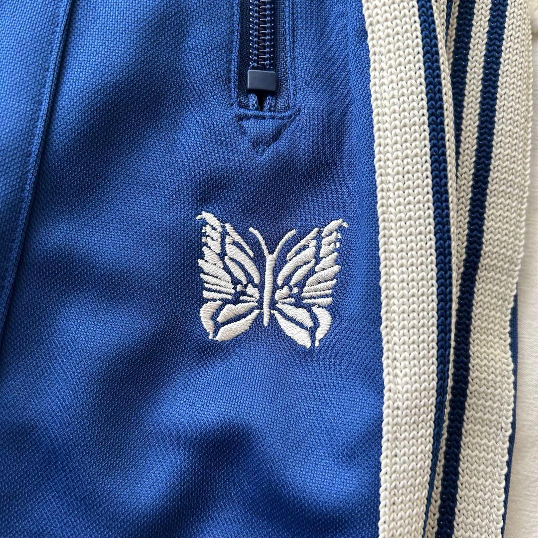 ニードルス　needles トラックパンツ　ヒザデル　青×白 M