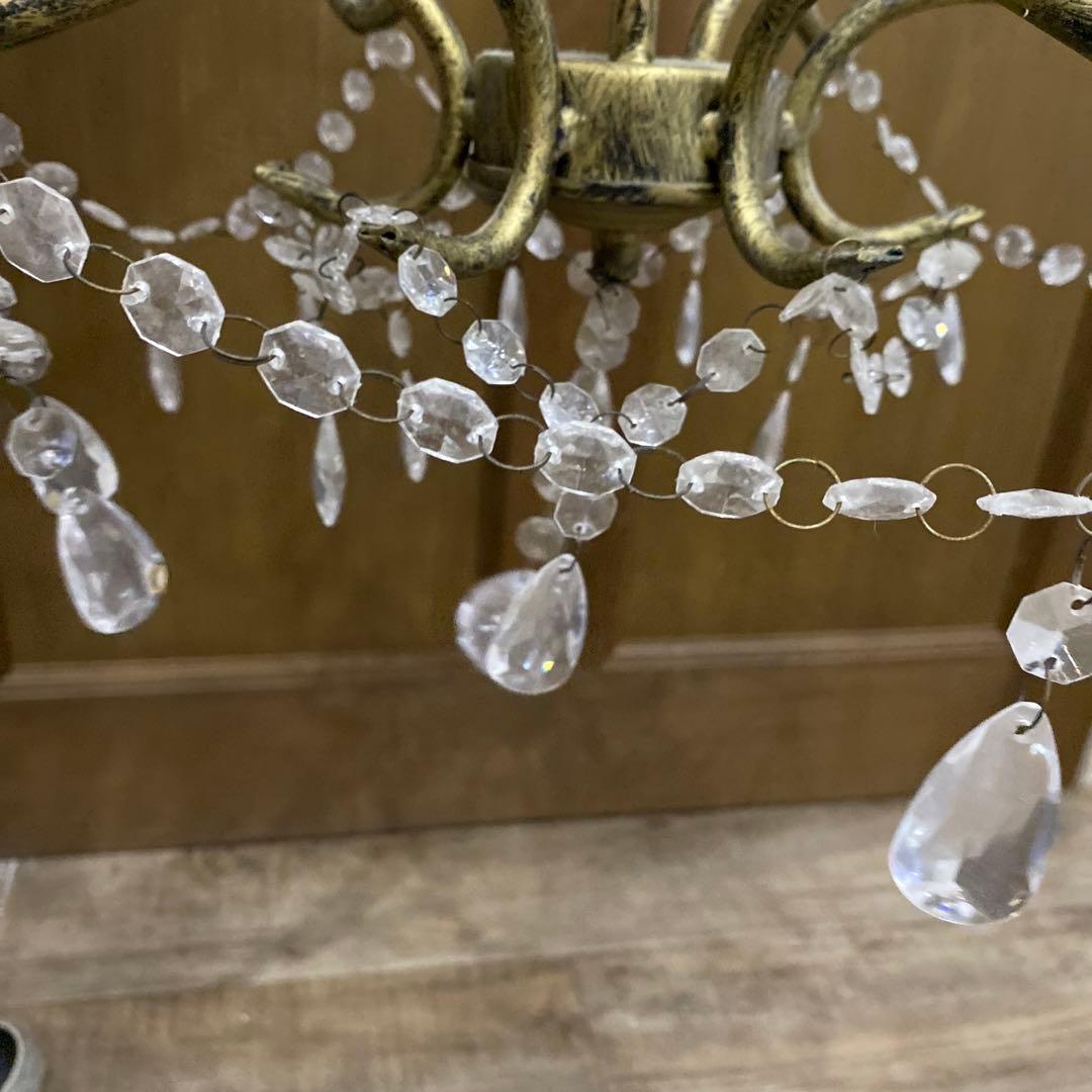 シャンデリア アンティーク 6灯 照明リモコン付き