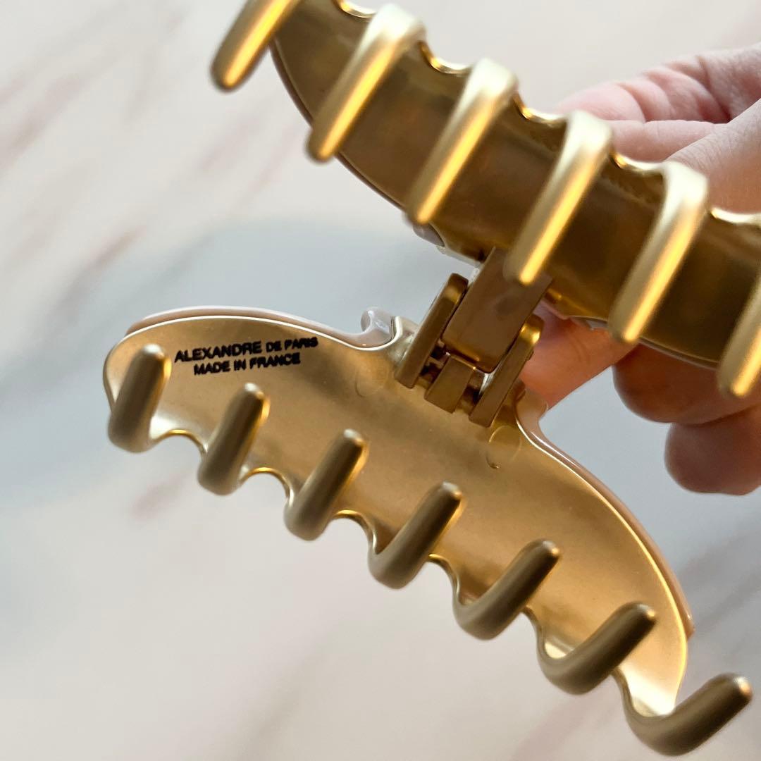 美品 ALEXANDRE DE PARIS ヴァンドーム クリップ M ベージュ