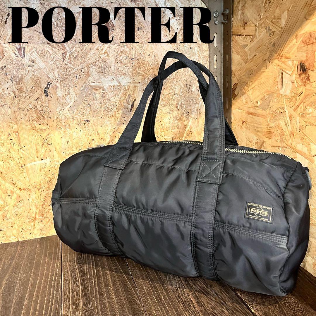 PORTER ブラック タンカー ドラムバッグ　美品
