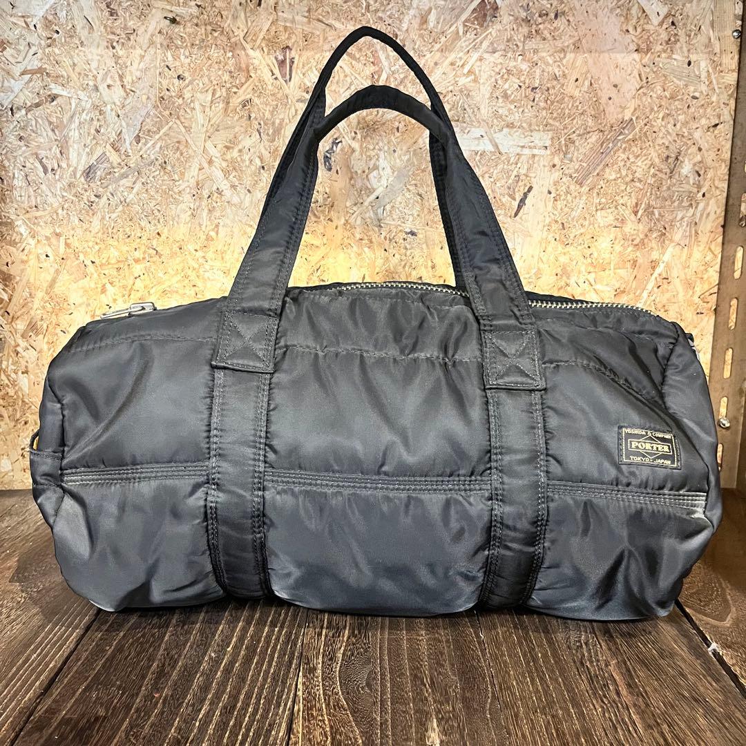 PORTER ブラック タンカー ドラムバッグ　美品