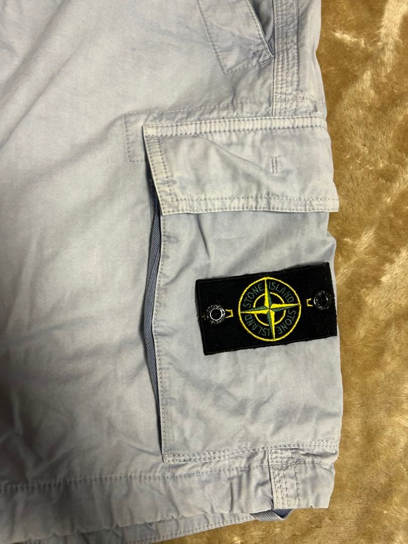 STONE  ハーフパンツ ウォッシュ加工　ブルー